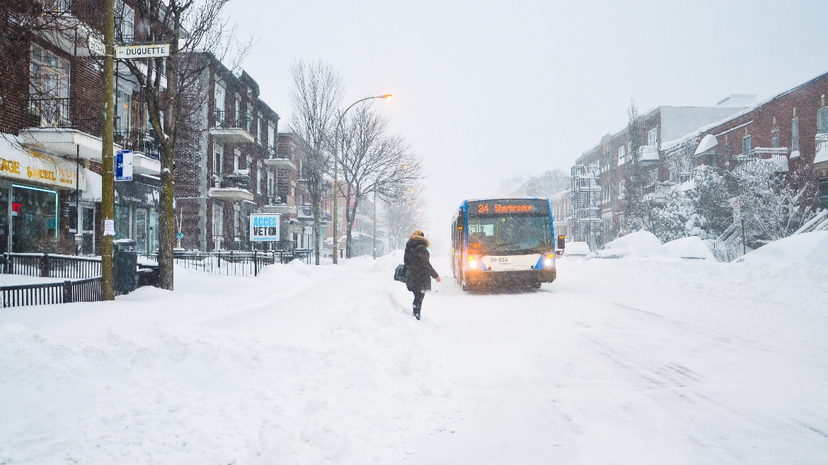 Winter Snowstorm in Montreal