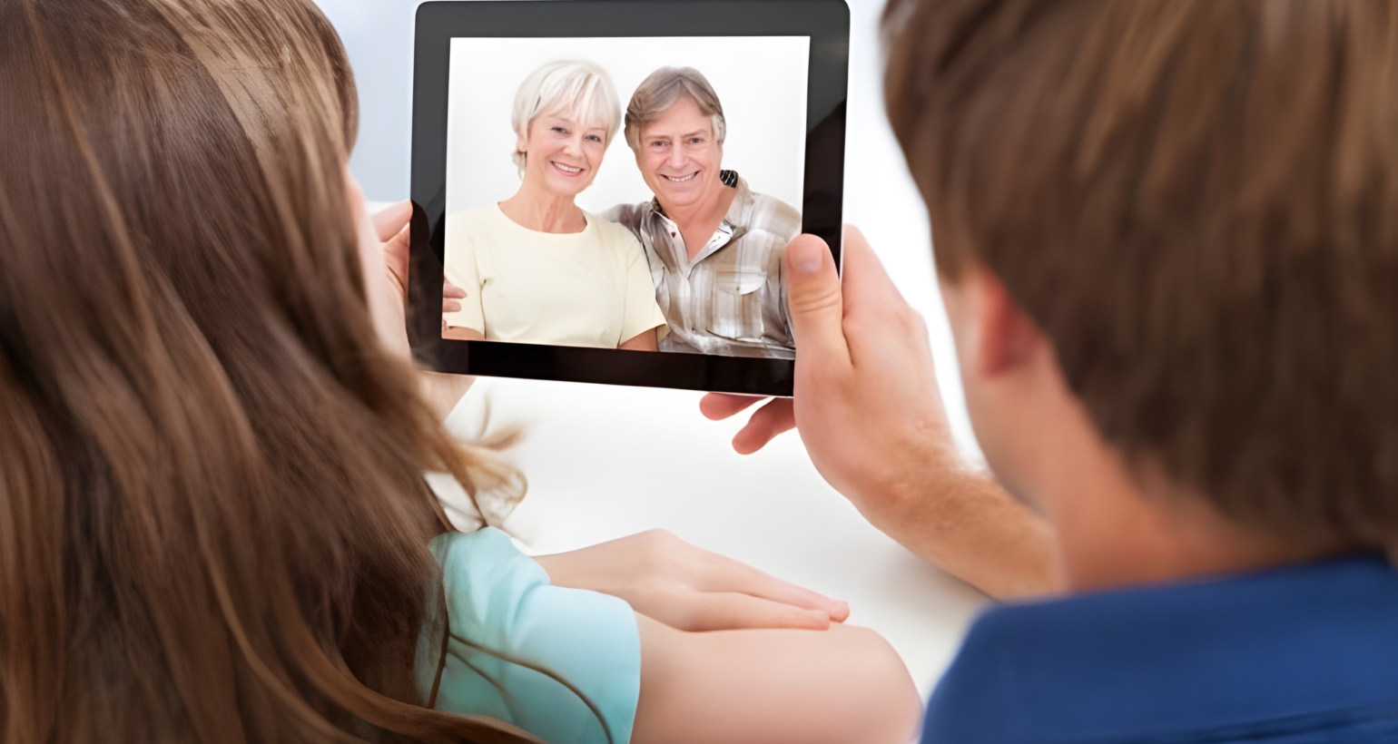 Two people on a video all with two se